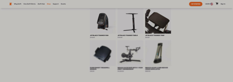 Jetblack Cycling Products Sold On Zwift Website