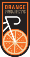 Orange Projects Badge On White Jetblack Cycling